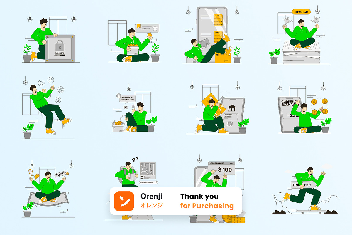 Modern Banking Illustration, an Illustration by orenjidesign (Photo 8 of 8)
