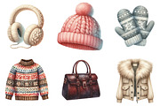 Watercolor Winter Fashion Clipart, an Illustration by Designking (Thumbnail 2 of 5)