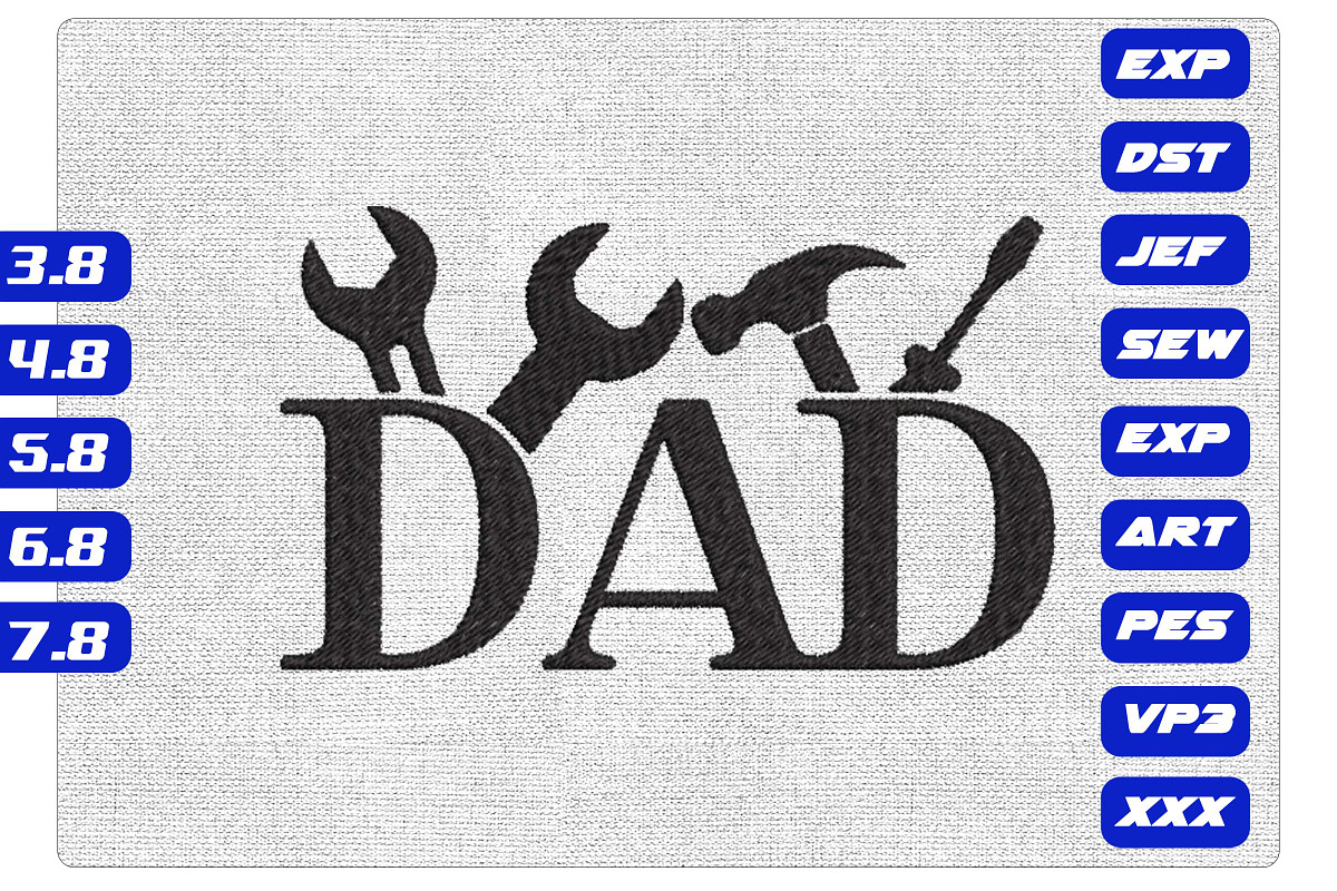 Dad Workshop Tool Machine Embroidery, an Illustration by Purpose Ekbal (Photo 1 of 3)
