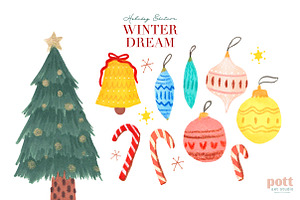 Christmas Illustration Winter Dream