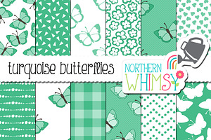 Turquoise Butterfly Patterns