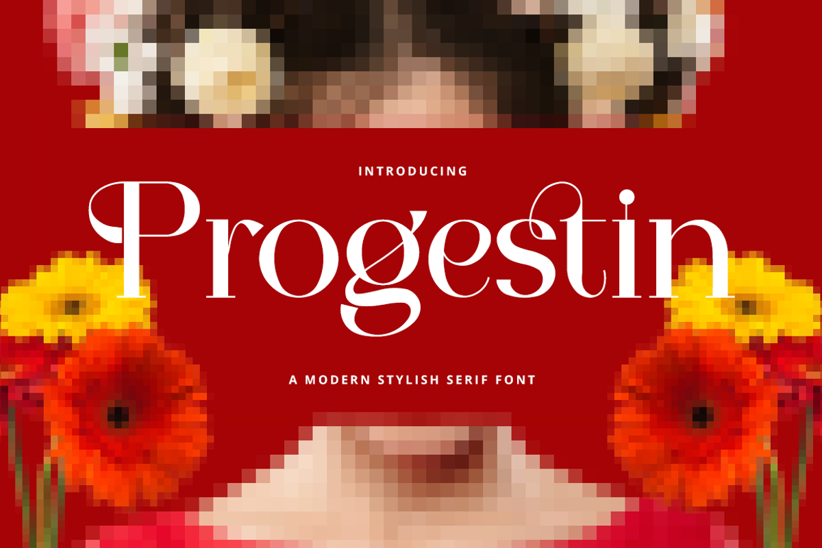 Progestin - Modern Stylish, a Serif Font by RockboyStd (Photo 1 of 12)