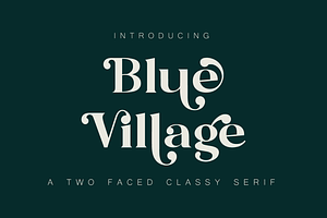 Blue Village – Modern / Vintage Font