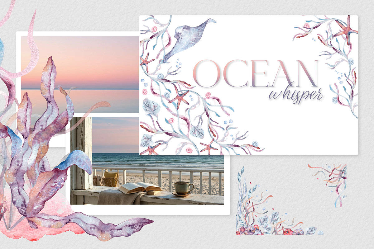 Ocean plants watercolor animals set, an Illustration by Kate Lanbina (Photo 11 of 19)