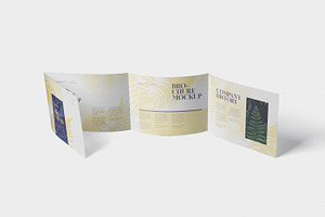 4-Fold Brochure Mockup - A4 Landscap