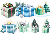 Christmas Gift Box Clipart, an Illustration by Wow Magic (Thumbnail 5 of 5)