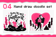 Hand Draw Couples in Love Doodle Set, a Person Illustration by Huza Studio (Thumbnail 5 of 8)