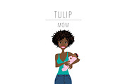 Mom & Baby Portrait Clip Art, a Person Illustration by Lauren Lesley Studio (Thumbnail 28 of 33)