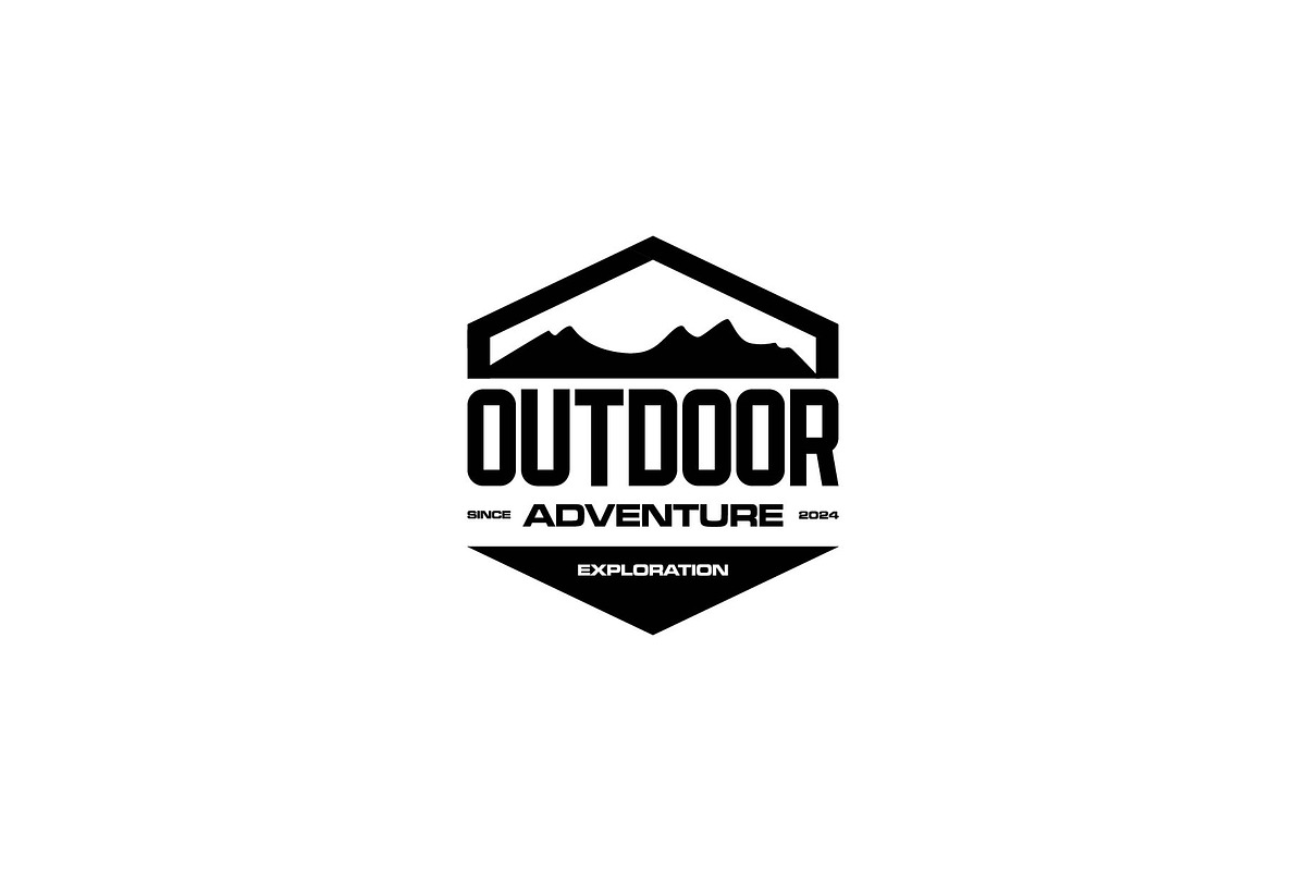 mountain outdoor logo, a Branding & Logo Template by ZHR Creative