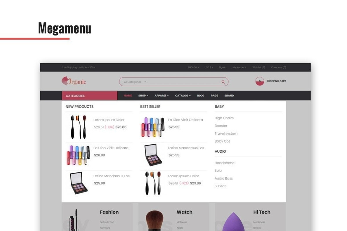 Leo Organic Responsive Prestashop, a Bootstrap Template by LeoTheme (Photo 3 of 7)