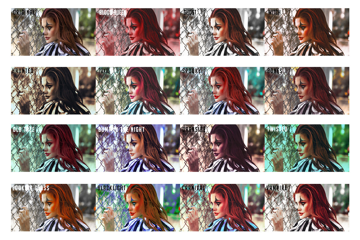 24 Halloween Photoshop Actions, an Action Add-On by Light Hero Studios (Photo 2 of 17)