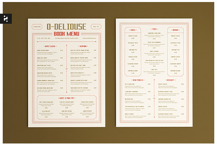 Simple Bistro Menu, a Stationery Template by Neermana