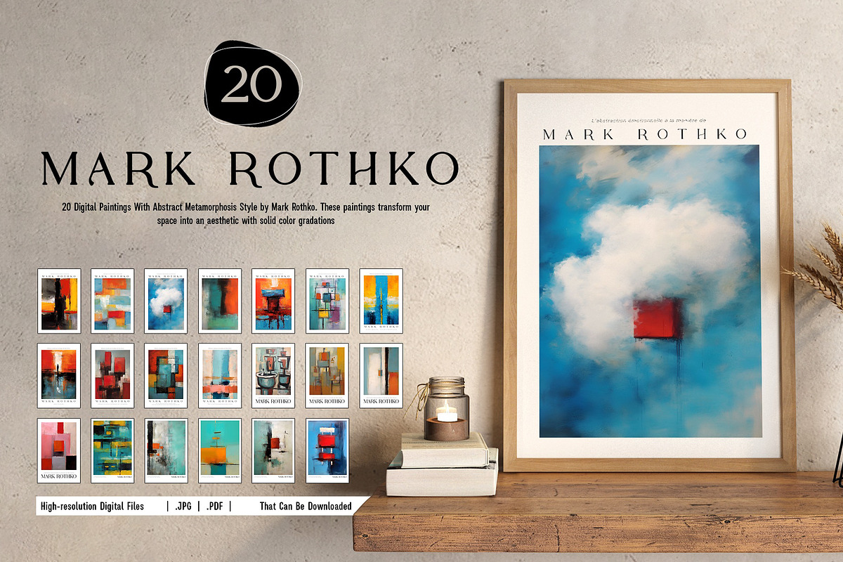 Art Poster Inspired by Mark Rothko, a Decorative Illustration by Vibrand Studio (Photo 12 of 12)