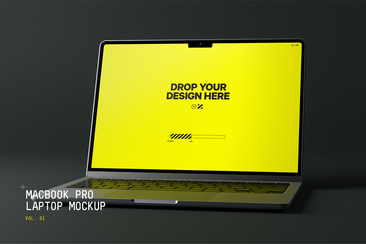 Macbook 2023 Mockup, a Mac Mockup by HAZARD MOCKUPS (Photo 1 of 8)