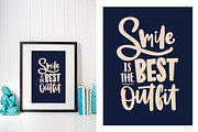 Smile is the best outfit lettering, a Decorative Illustration by Good Studio (Thumbnail 2 of 5)