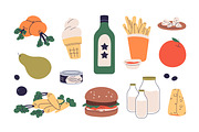 Tasty food, eating products set, a Food Illustration by Good Studio (Thumbnail 3 of 3)