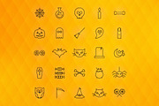 Halloween Line Art Icons, an Outline Icon by Anna_leni (Thumbnail 3 of 6)