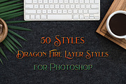 Dragon Fire Photoshop Layer Styles, a Layer Style Add-On by Sapphire X Designs (Thumbnail 1 of 3)