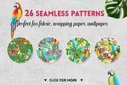 Parrots Tropical Patterns, T-shirts, an Illustration by Anna Studio (Thumbnail 5 of 5)