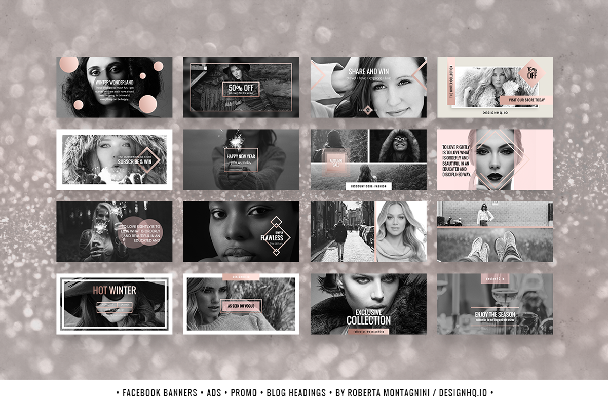 ROSE GOLD | SOCIAL MEDIA BUNDLE, a Social Media Template by DESIGN HQ (Photo 8 of 9)