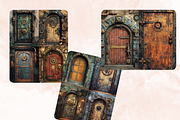 Steampunk Door Collage Paper Kit, a Background Graphic by GiraffeCreative (Thumbnail 6 of 9)