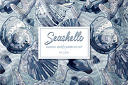 Seashells patterns collection, a Pattern Graphic by Sam2211 (Thumbnail 1 of 13)