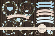 Wedding Floral Clipart & Vectors, an Illustration by Amanda Ilkov (Thumbnail 2 of 4)