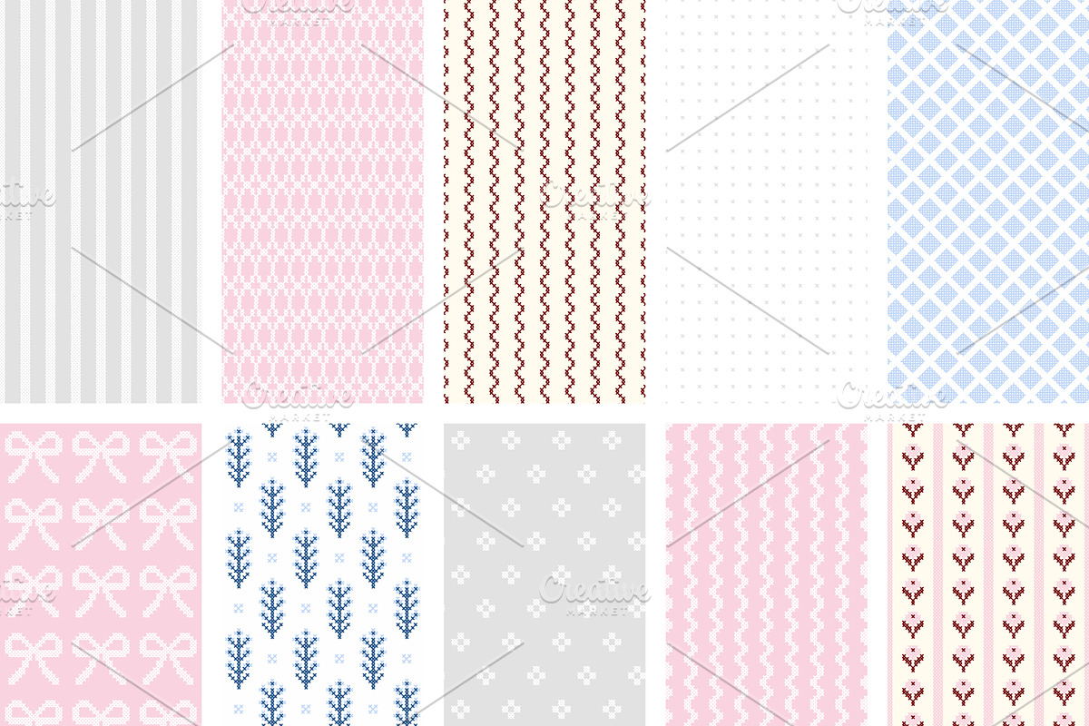 Stitch Collection. Seamless Patterns, a Pattern Graphic by oxygen_8 (Photo 14 of 14)