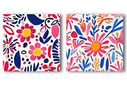 Seamless Bright Summer Floral, an Illustration by Watercolor design (Thumbnail 2 of 4)