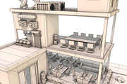 Cartoon Office Low Poly 3D Model, an Architecture 3D Model by Low Poly Lab (Thumbnail 6 of 8)
