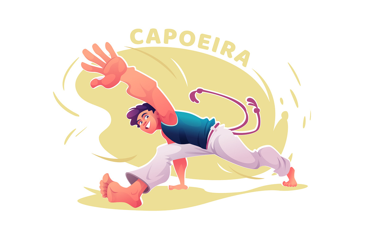 Capoeira action poses, an Illustration by VectorVision (Photo 7 of 13)