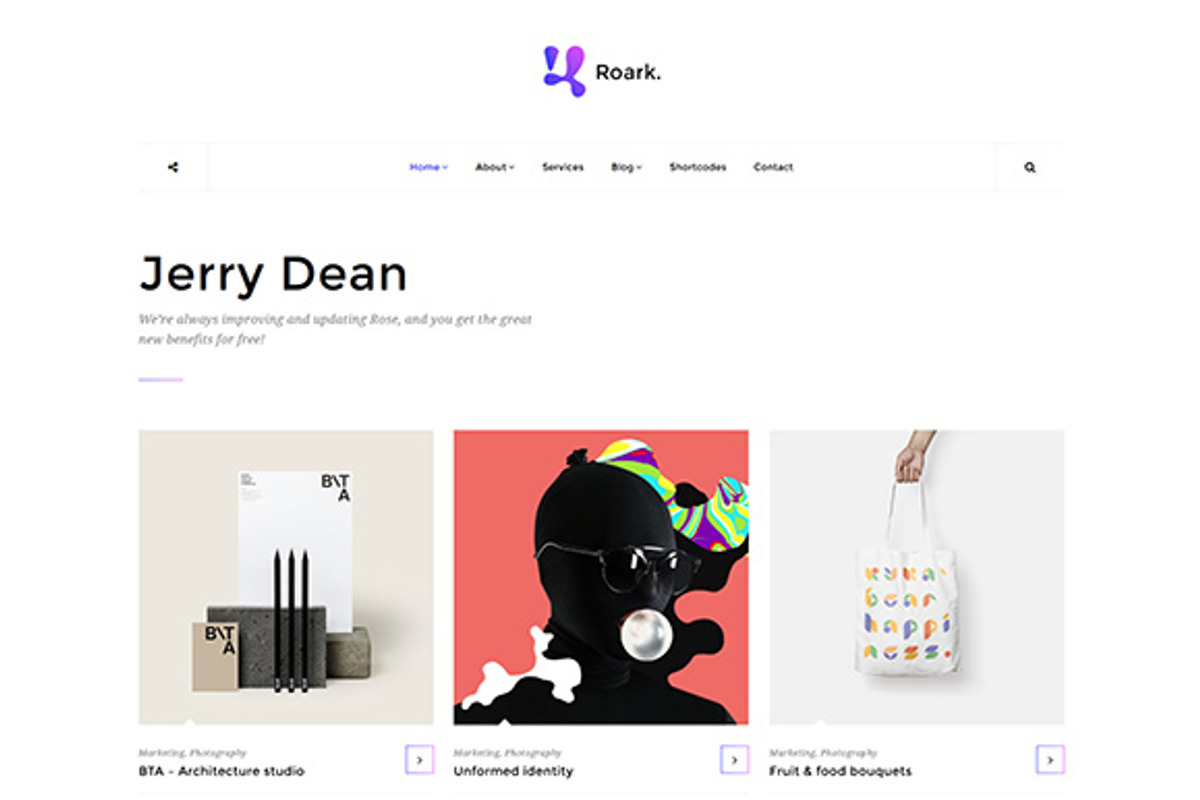 Roark - Minimal Portfolio WordPress, a WordPress Template by myshopkit (Photo 13 of 14)