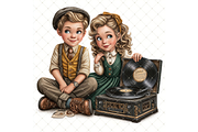Record Playing Clipart JPG, a Person Illustration by Memories By Lea (Thumbnail 15 of 17)