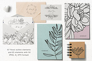 Elegant floral collection.Line art, a Decorative Illustration by Vera●Suleimanova (Thumbnail 11 of 15)