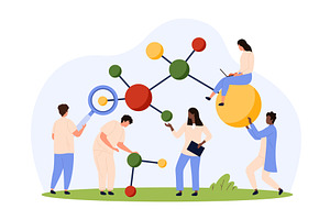 Molecular structure and genetic, a Technology Illustration by Flashvector