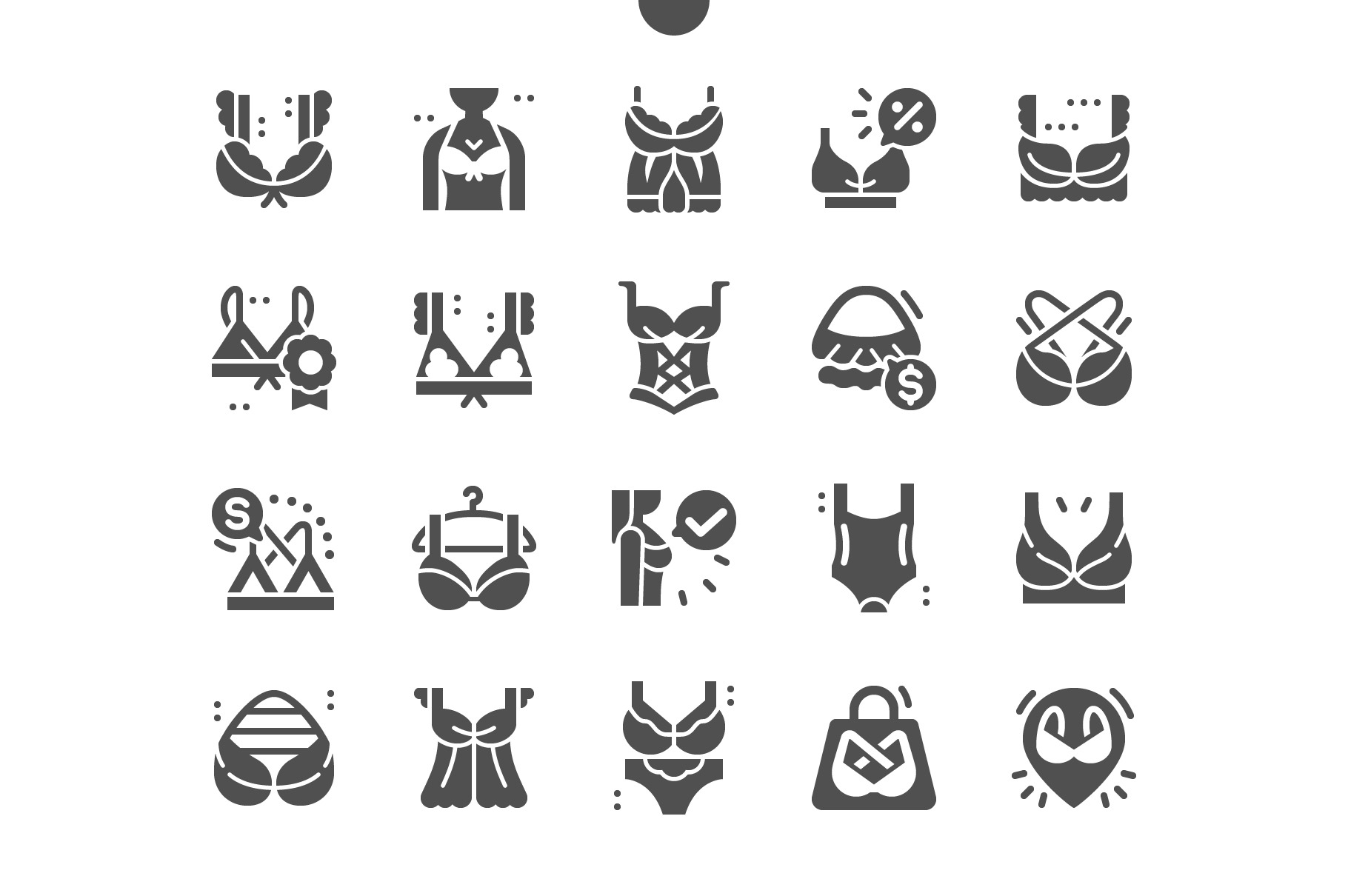 Bra Icons | Solid Icons ~ Creative Market