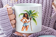 Summer Pin-up Girl Sublimation Bundl, an Illustration by DreamCafeArt (Thumbnail 7 of 9)