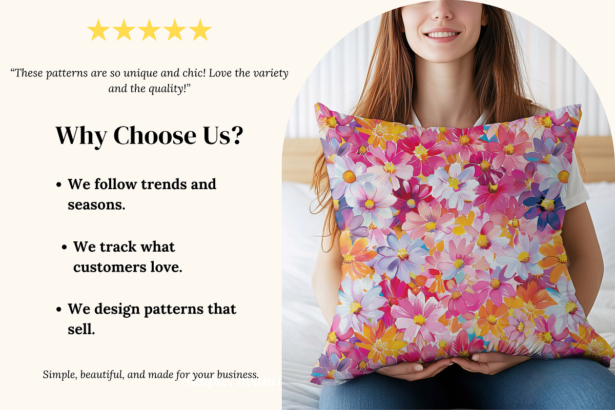 Confetti Meadow Painted Florals, a Pattern Graphic by Ninterints (Photo 3 of 11)