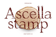 Ascella Stamp, a Serif Font by Craft Supply Co. (Thumbnail 1 of 8)