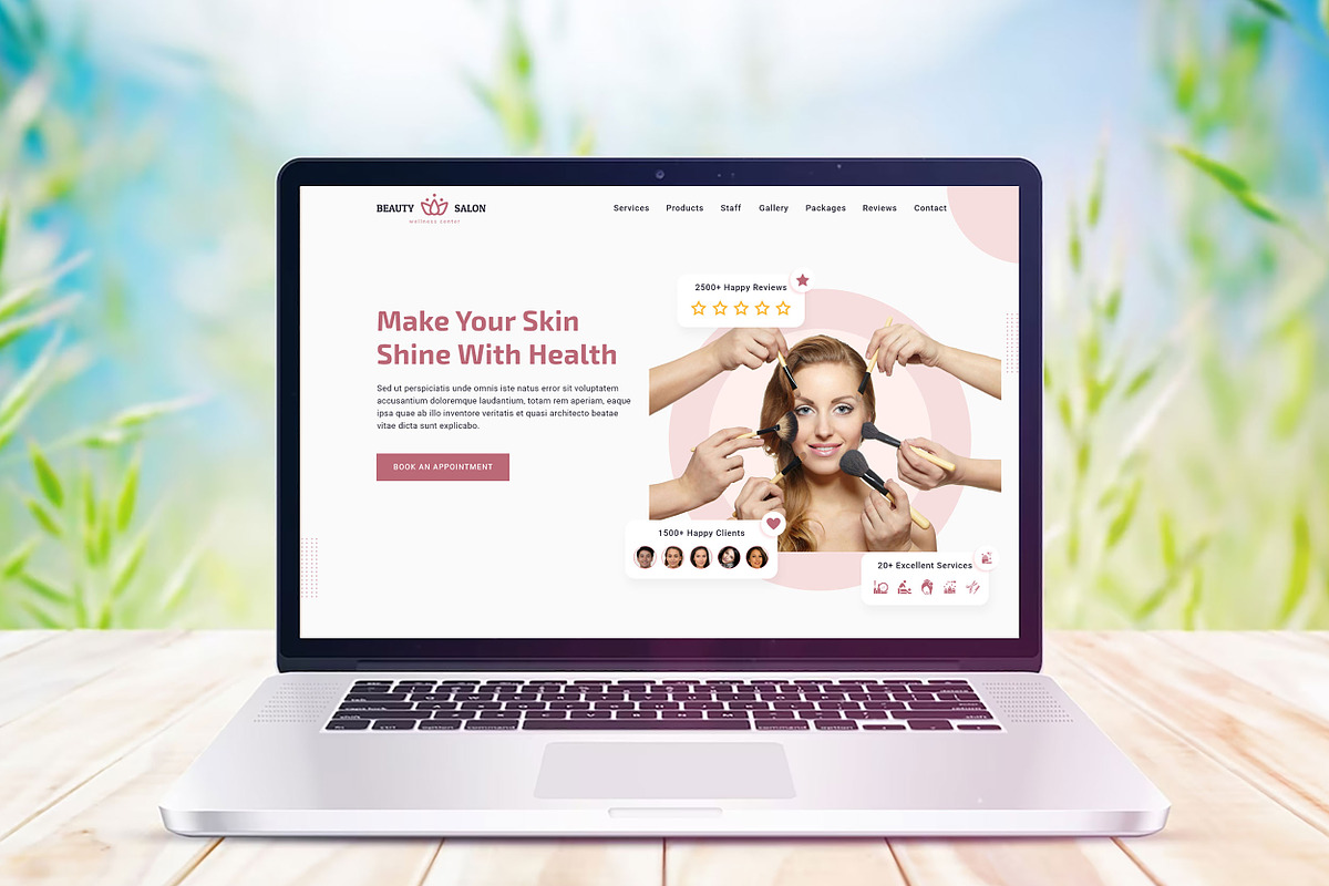 Beauty salon website template HTML, a HTML Template by App Innovation (Photo 5 of 6)