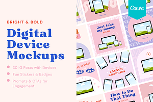 Bright & Bold Digital Device Mockup