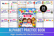 Alphabet Practice Book | Letter, a Stationery Template by Mustafiz (Thumbnail 1 of 4)