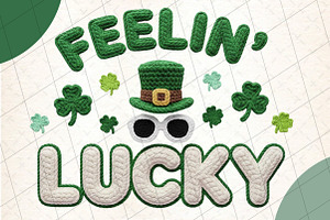 St Patrick’s Day Feelin Lucky Png, an Illustration by DreamCafeArt