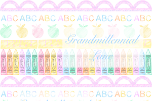Teacher watercolor pattern