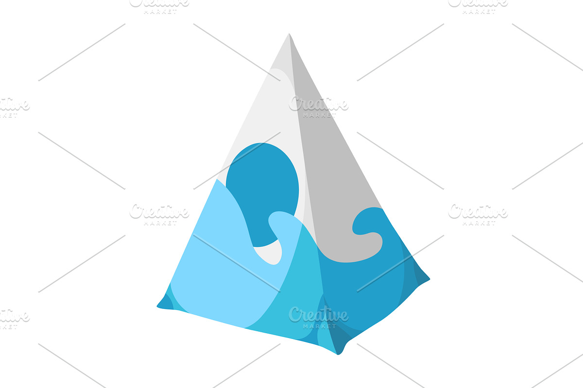 A pyramid shape with waves radiating, a Technology Illustration by the8monkey