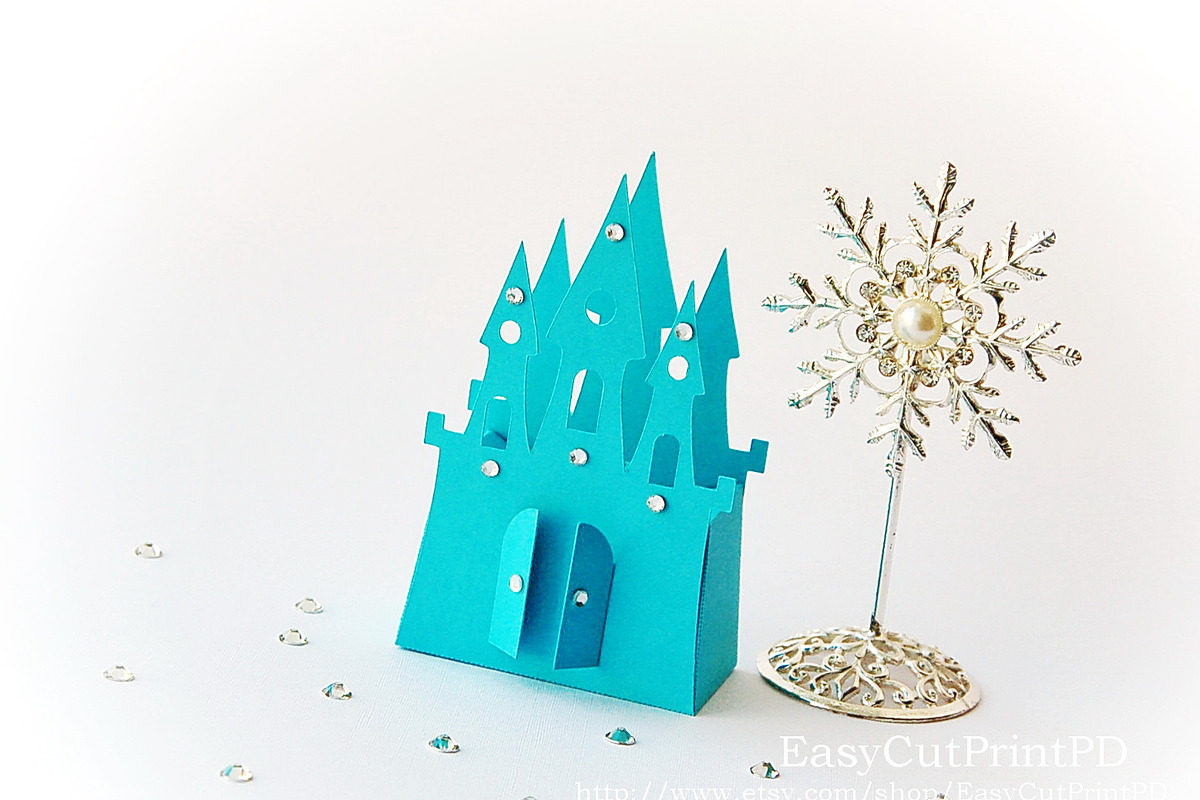 Princess Frozen Castle box template, an Invitation Template by Magic Story Studio (Photo 2 of 3)