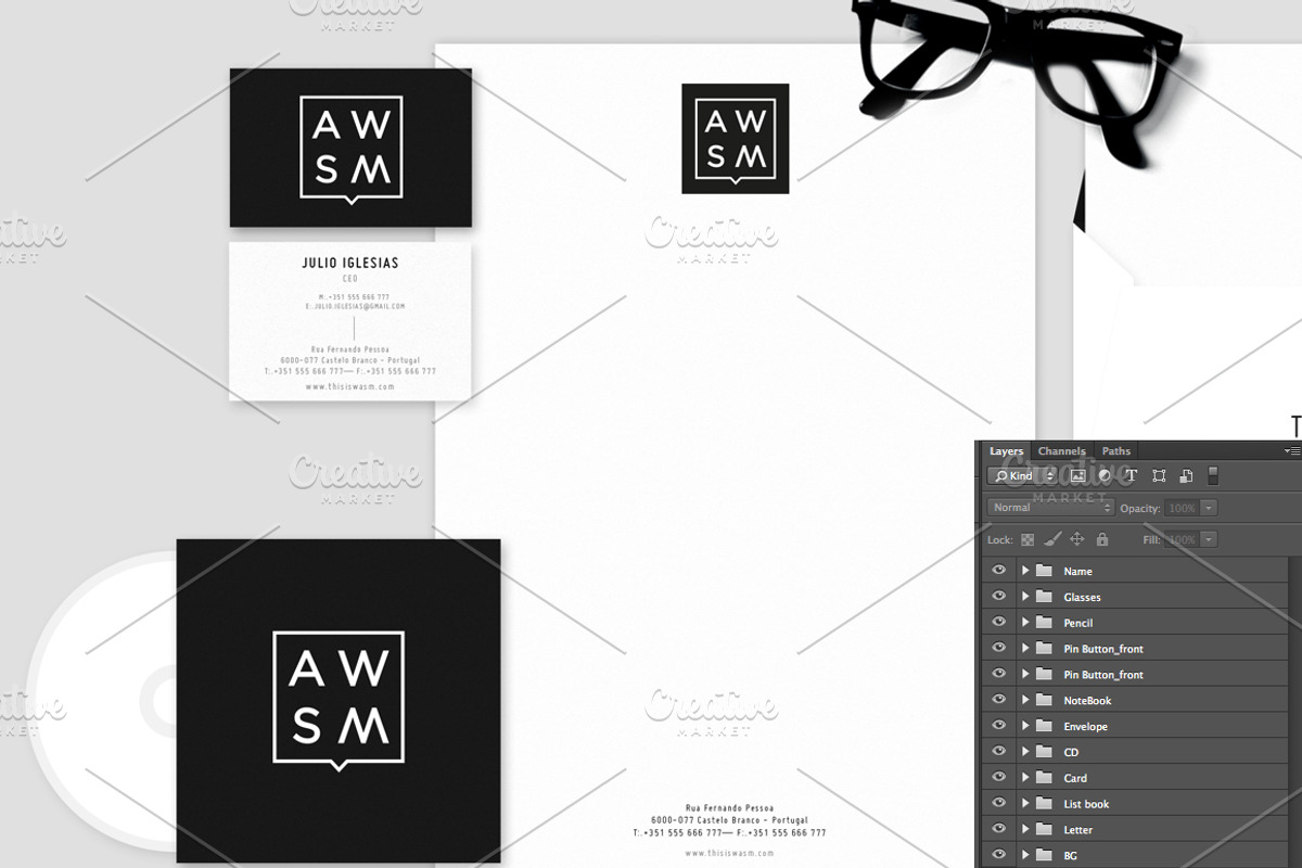 The Royal Stationery Mockup, a Print Template by this is awsm ...