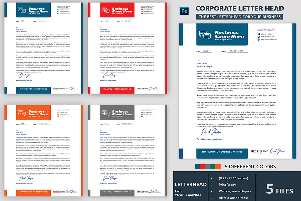 Letter Head, a Stationery Template by Artiverge (Photo 1 of 2)