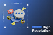 Social Media 3D Icon Pack, an Object 3D Model by Haps Space (Thumbnail 2 of 4)