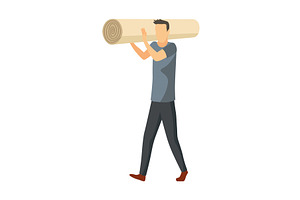 Moving house service. Mover or, an Object Illustration by Things for designers